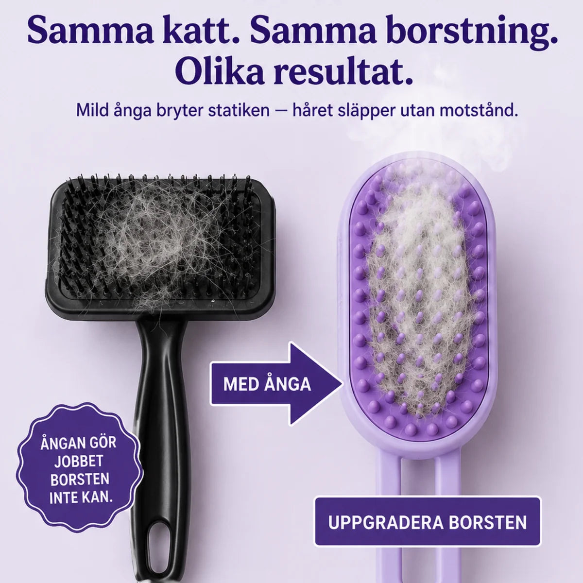 PälsLugn™ – 3-i-1 Pälsborste