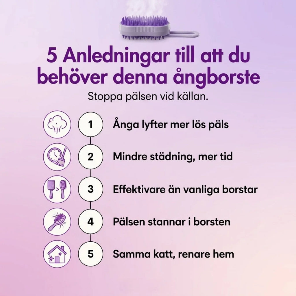 PälsLugn™ – 3-i-1 Pälsborste